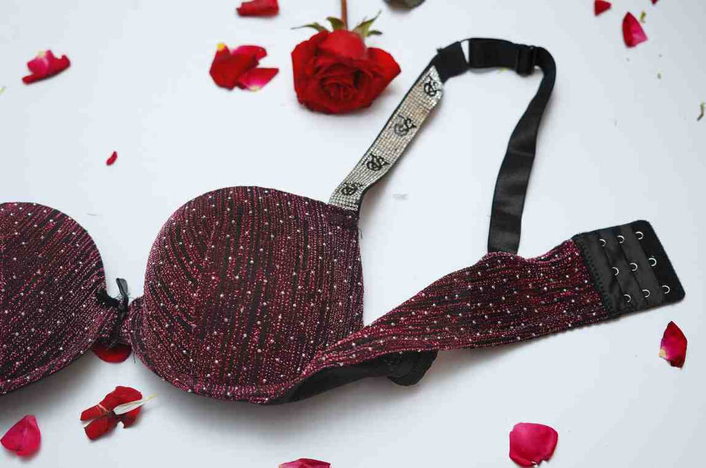 Sparkle Victoria Secret Pushup Bra and Thong Set