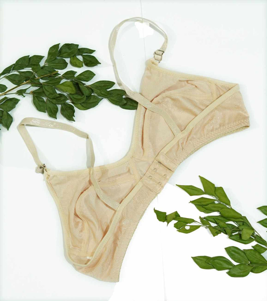 Silk Floral Non Padded Bra