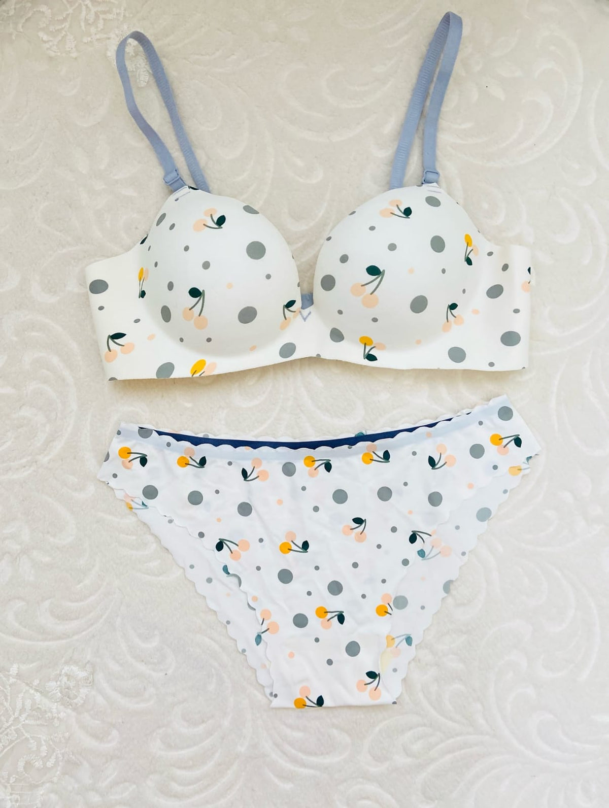 Strawberry Print Soft Comfort Bra Set 🍓