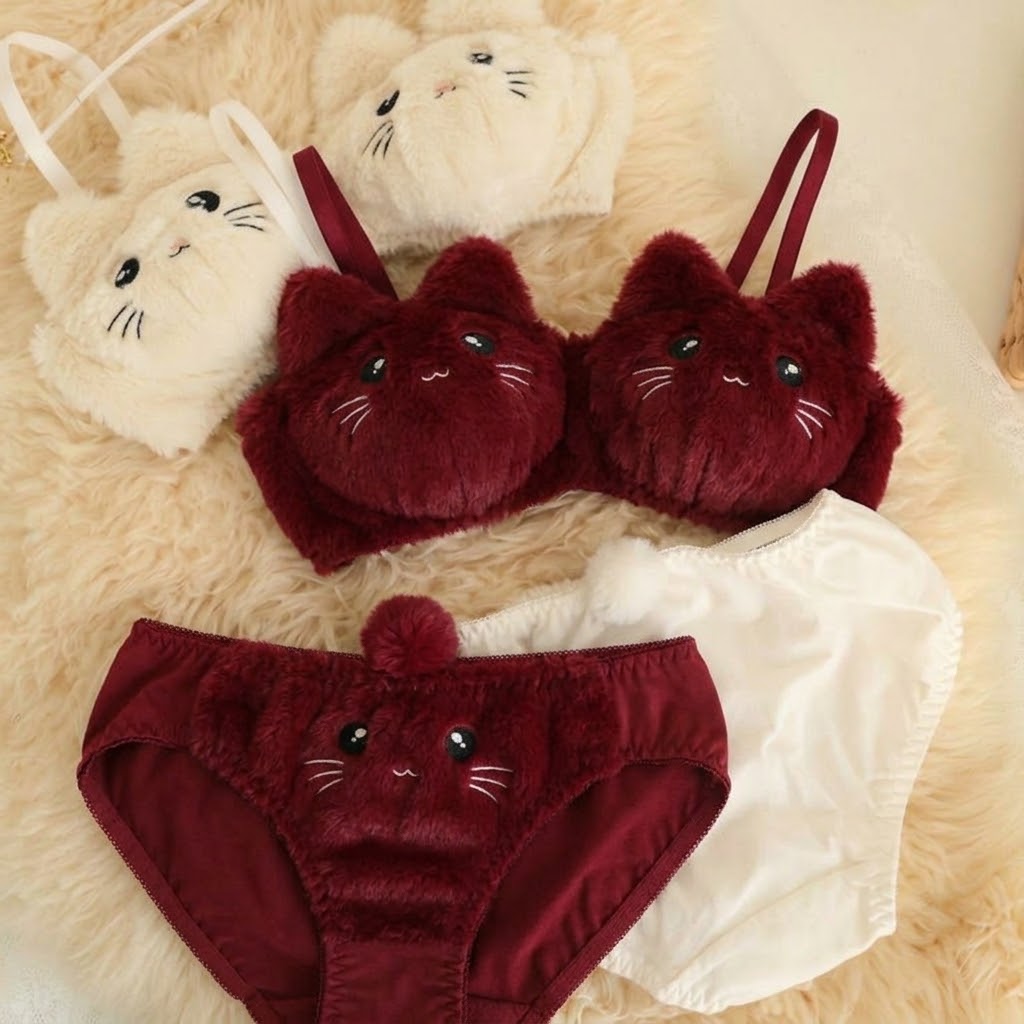 🐰 Cute Bunny Bra Set