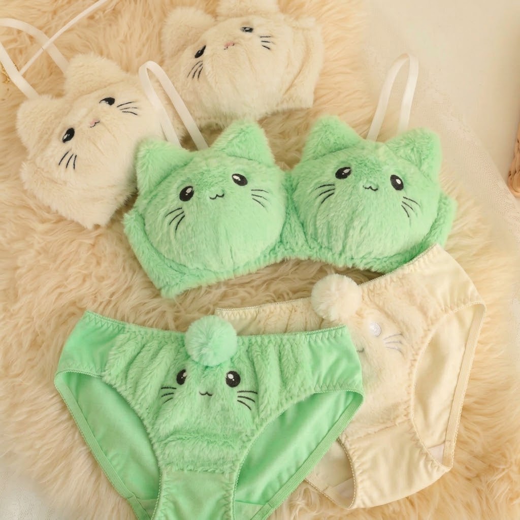 🐰 Cute Bunny Bra Set