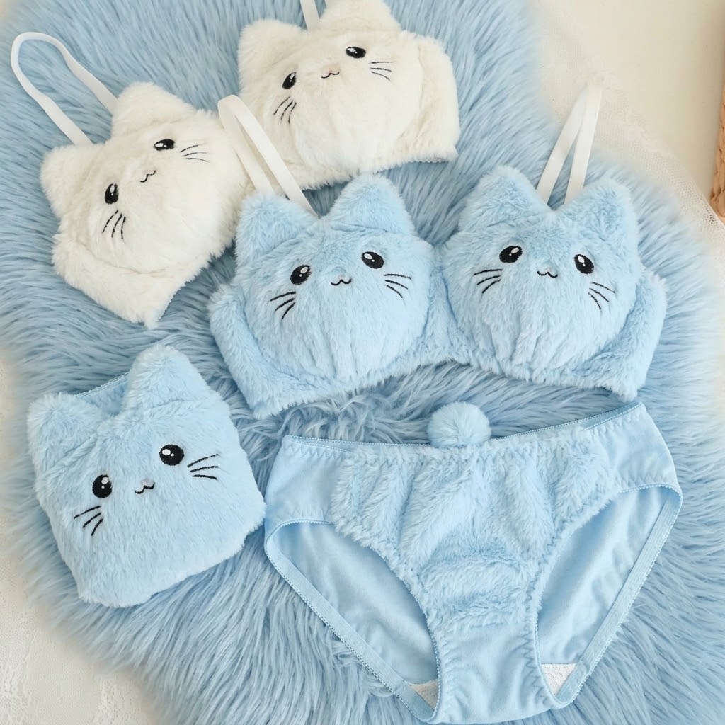 🐰 Cute Bunny Bra Set