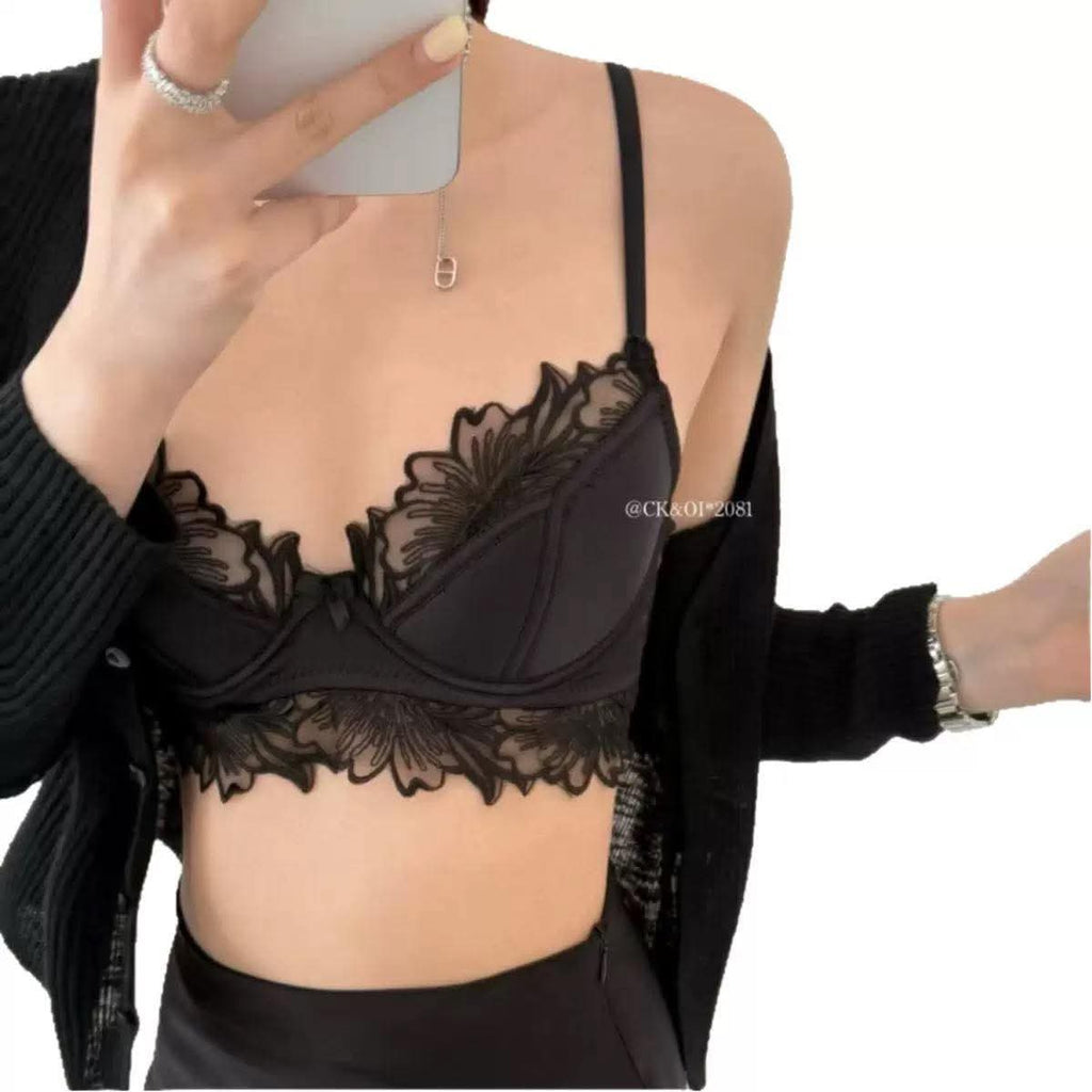 Floral Lace Padded Bra