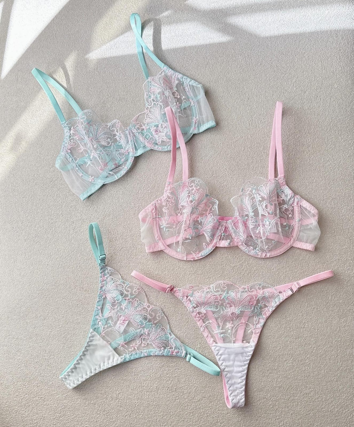 Premium Floral Embroidered Bra & Panty Set