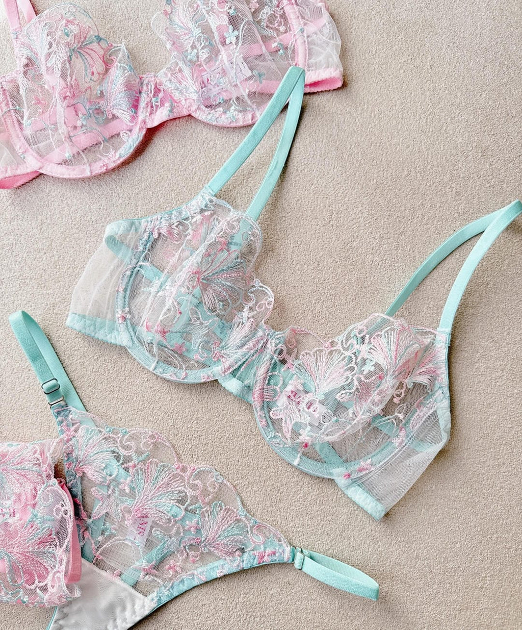 Premium Floral Embroidered Bra & Panty Set