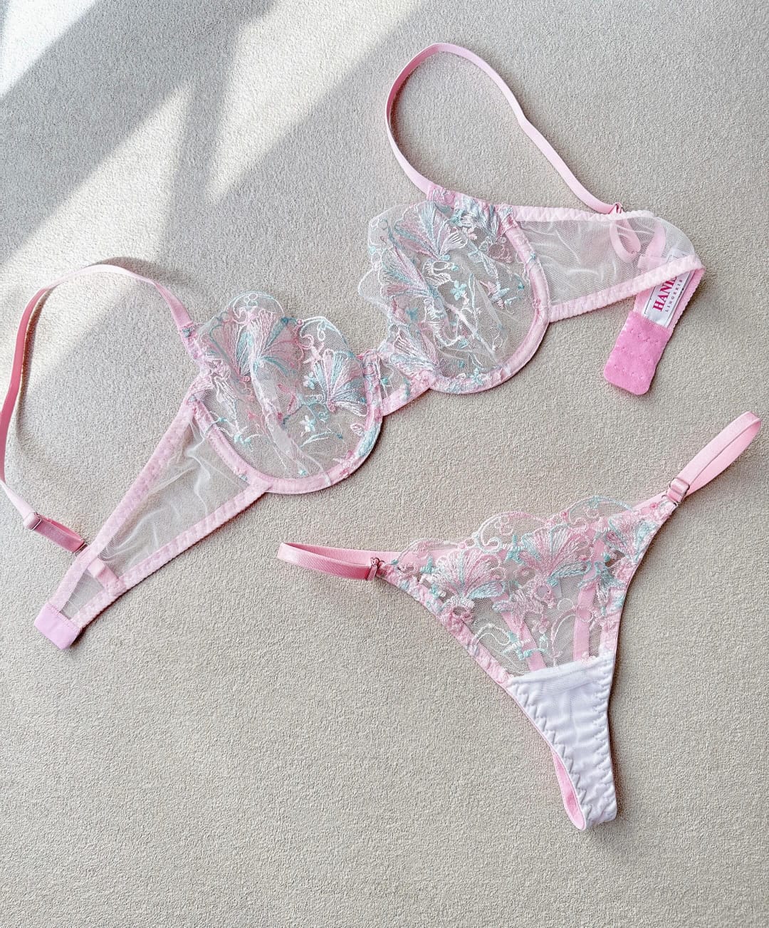 Premium Floral Embroidered Bra & Panty Set