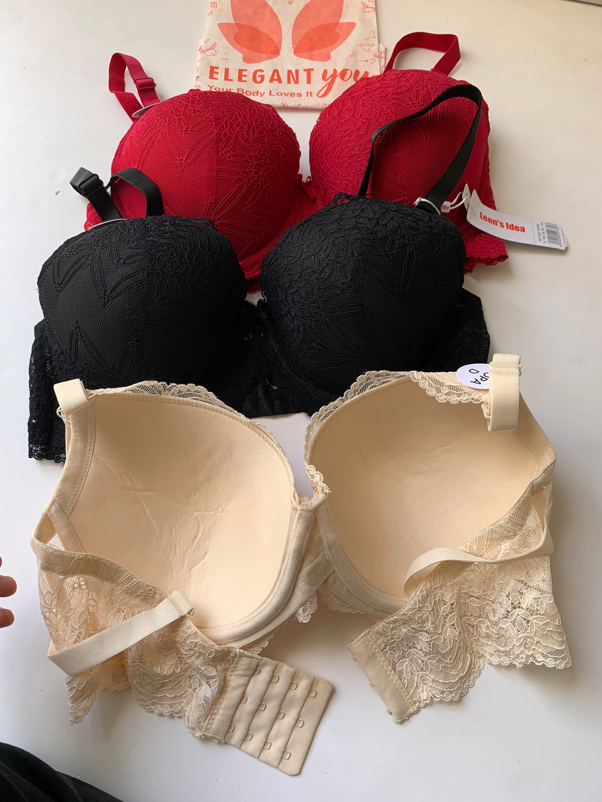(32-46)D Elegant & Lacy Plus Size Bra(087)
