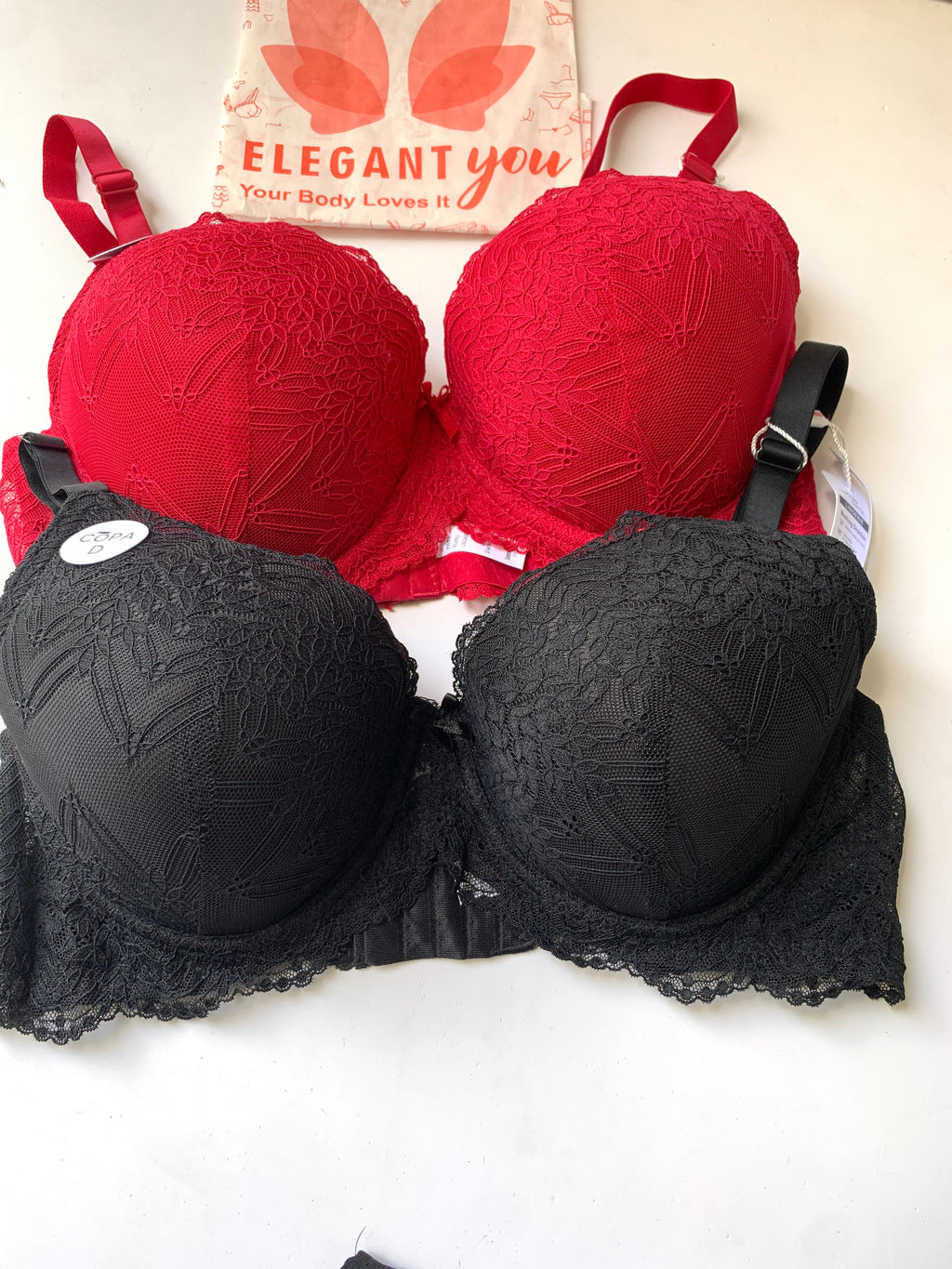 (32-46)D Elegant & Lacy Plus Size Bra(087)
